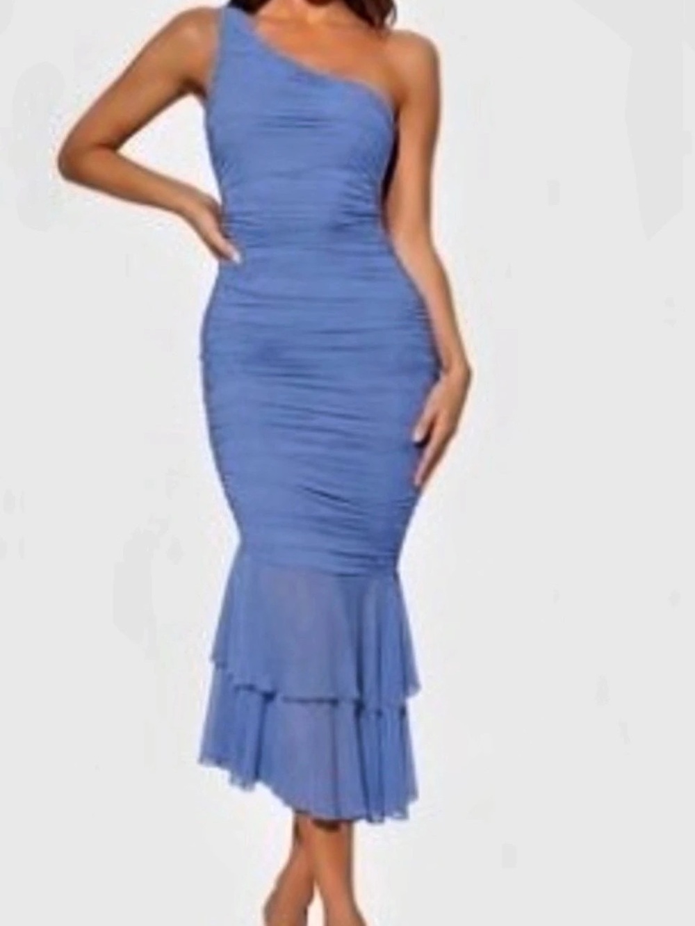 Blue One-Shoulder Dress NWT